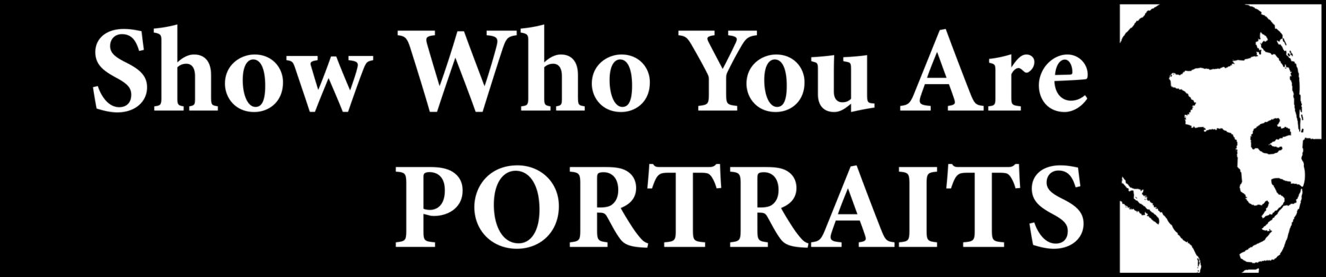 A black and white image of the words " who you are portrait ".